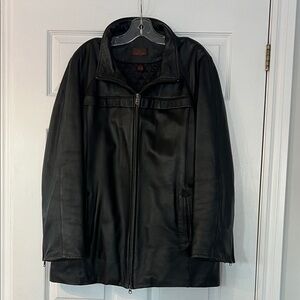 Danier Sleek Black Leather Coat